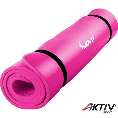Fitnesz szőnyeg MOVIT 190x100x1,5 cm rózsaszín