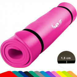 Fitnesz szőnyeg MOVIT 190x100x1,5 cm rózsaszín