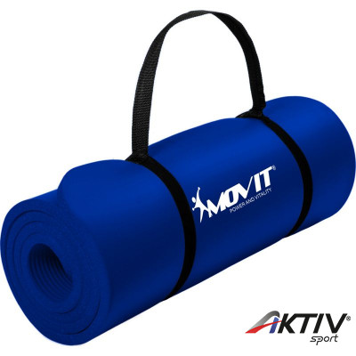 Fitnesz szőnyeg MOVIT 183x60x1 cm sötét kék