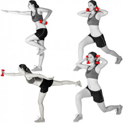 Kézisúlyzó vinyl MOVIT 2x0,5 kg rózsaszín