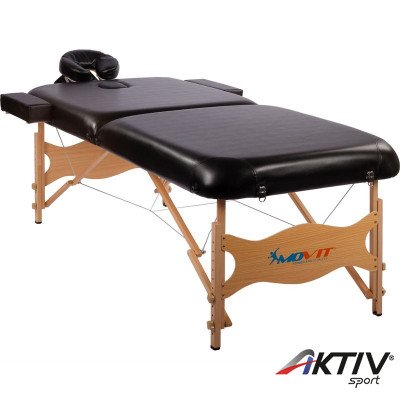Masszázságy hordozható MOVIT Deluxe 211x185x102 cm fekete