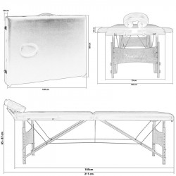 Masszázságy hordozható MOVIT Deluxe 211x185x102 cm fekete