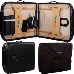 Masszázságy hordozható MOVIT Deluxe 211x185x102 cm fekete