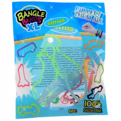 Gumi karkötő, csillogó 6 db