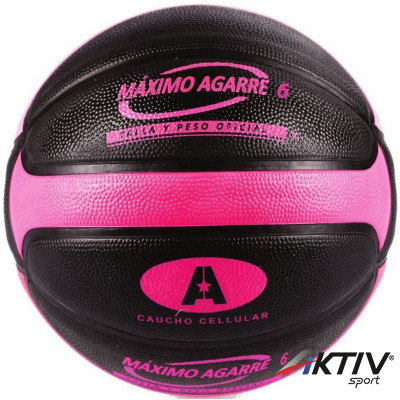 Kosárlabda Amaya gumi fekete-rózsaszín méret: 6