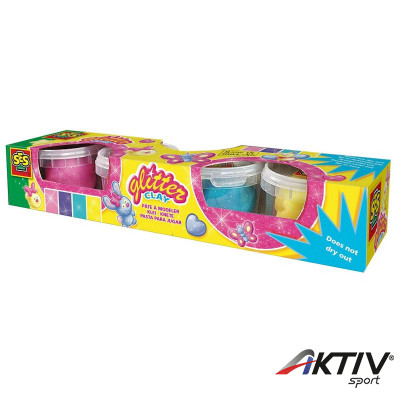 SES csillogó gyurma 4 darabos készlet