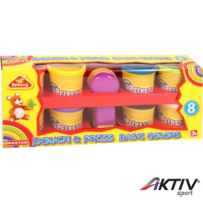 Gyurma 8 tégelyes készlet kinyomóval