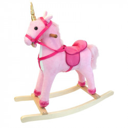 Unikornis hintaló - rózsaszín, 68 cm Játék Regio