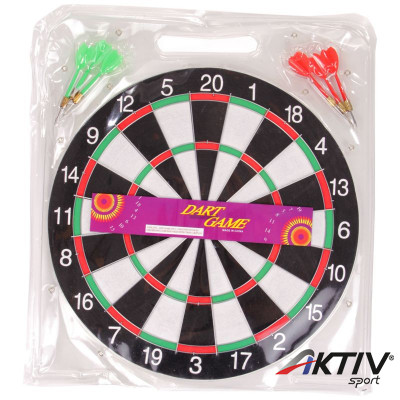Darts tábla 6 darab dobónyíllal 40 cm