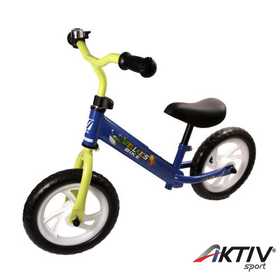 Fém futóbicikli csengővel kék-zöld