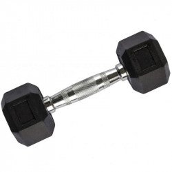 Hatszögletű gumírozott fix kézisúlyzó 3 kg Fitness P-Trade
