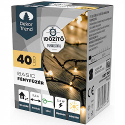Kültéri LED fényfüzér 40 db meleg fehér LED-del BLACK WEEK Decor
