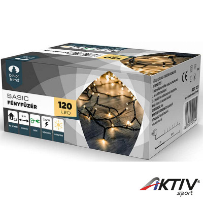 Kültéri LED fényfüzér 120 db meleg fehér LED-del