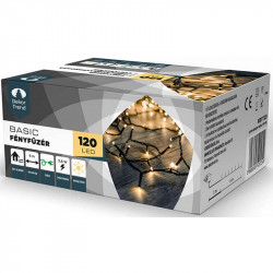 Kültéri LED fényfüzér 120 db meleg fehér LED-del Karácsonyi dekoráció Decor