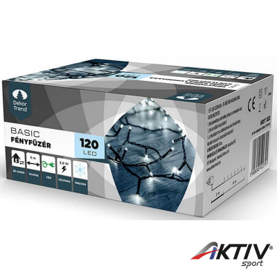 Kültéri LED fényfüzér 120 db hideg fehér LED-del
