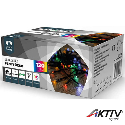 Kültéri LED fényfüzér 120 db színes LED-del