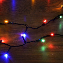 Kültéri LED fényfüzér 120 db színes LED-del