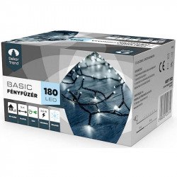 Kültéri LED fényfüzér 180 db hideg fehér LED-del Karácsonyi dekoráció Decor