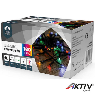 Kültéri LED fényfüzér 180 db színes LED-del
