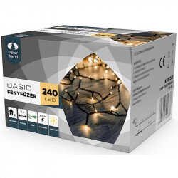 Kültéri LED fényfüzér 240 db  meleg fehér LED-del Karácsonyi dekoráció Decor