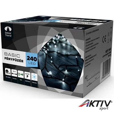 Kültéri LED fényfüzér 240 db hideg fehér LED-del