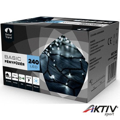 Kültéri LED fényfüzér 240 db hideg fehér LED-del