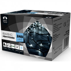 Kültéri LED fényfüzér 240 db hideg fehér LED-del Karácsonyi dekoráció Decor