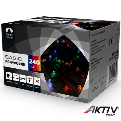 Kültéri LED fényfüzér 240 db színes LED-del
