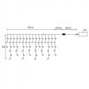 Mobil vezérelhető okos jégcsapfüzér iSparkle színváltó 128 LED 3x0,5 m