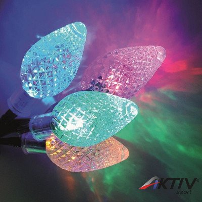 Kültéri Kristálycsepp fényfüzér 30 LED színes 6 m