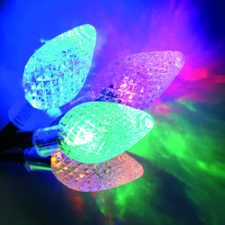Kültéri Kristálycsepp fényfüzér 60 LED színes 12 m Karácsonyi dekoráció Decor