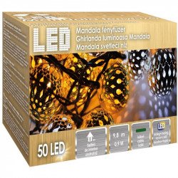 Mandala fényfüzér 50 LED 9,8 m Karácsonyi dekoráció Decor