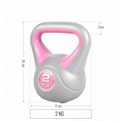Kettlebell műanyag borítású 2 kg