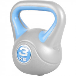 Kettlebell műanyag borítású 3 kg Fitness Gorilla Sports