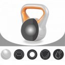 Kettlebell műanyag borítású 8 kg