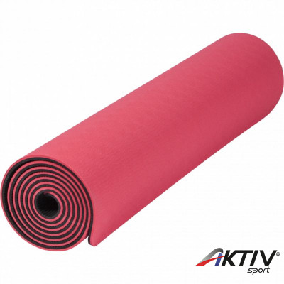 Jóga matrac fekete-piros 180x60x0,6 cm