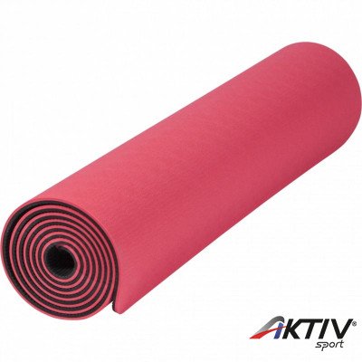 Jóga matrac fekete-piros 180x60x0,6 cm