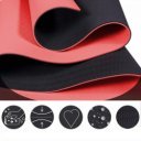 Jóga matrac fekete-piros 180x60x0,6 cm