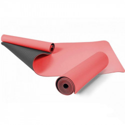 Jóga matrac fekete-piros 180x60x0,6 cm