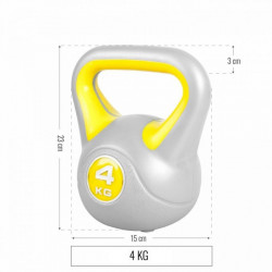 Kettlebell műanyag borítású 4 kg
