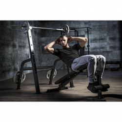 Multifunkcionális állítható pad állvánnyal fekete