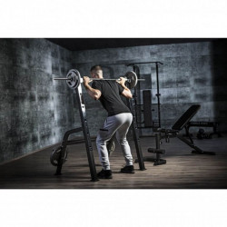 Multifunkcionális állítható pad állvánnyal fekete