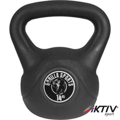 Kettlebell műanyag borítású 14 kg fekete