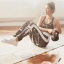 Kettlebell műanyag borítású 14 kg fekete