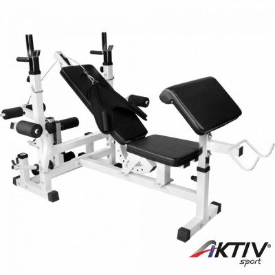 Univerzális súlyzópad fehér