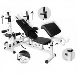 Univerzális súlyzópad fehér