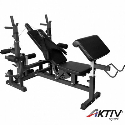 Univerzális súlyzópad fekete