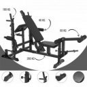 Univerzális súlyzópad fekete