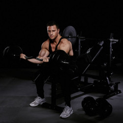 Univerzális súlyzópad fekete