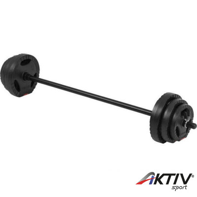 Kétkezes súlyzókészlet műanyag borítással 20 kg